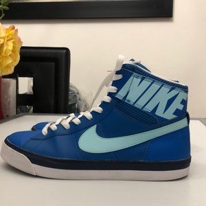 Nike Blue and Light Blue High-Top Sneakers